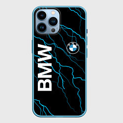Чехол для iPhone 14 Pro Max BMW, цвет: 3D-голубой