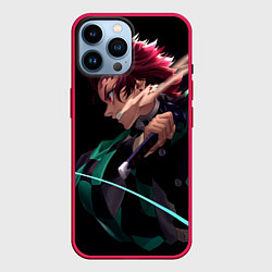 Чехол для iPhone 14 Pro Max ТАНДЖИРО, цвет: 3D-малиновый