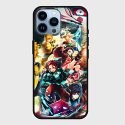 Чехол для iPhone 14 Pro Max КЛИНОК РАССЕКАЮЩИЙ ДЕМОНОВ ПЕРСОНАЖИ, цвет: 3D-черный