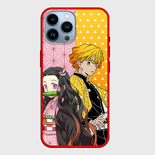 Чехол iPhone 14 Pro Max ЗЕНИЦУ И НЕЗУКА КЛИНОК / 3D-Красный – фото 1