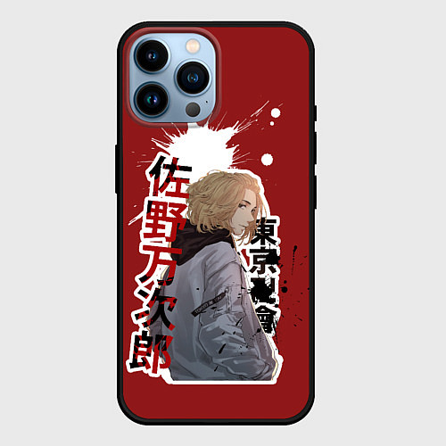 Чехол iPhone 14 Pro Max Tokyo Revengers anime / 3D-Черный – фото 1