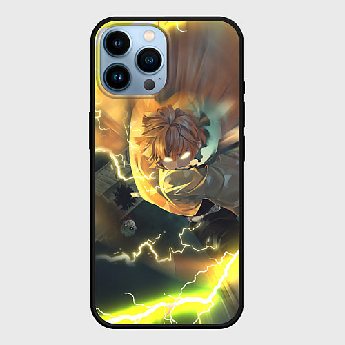 Чехол iPhone 14 Pro Max ZENITSU ЗЕНИТСУ ЛОГО спина / 3D-Черный – фото 1
