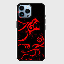 Чехол для iPhone 14 Pro Max ТАТУИРОВКА ДРАКЕНА, цвет: 3D-черный