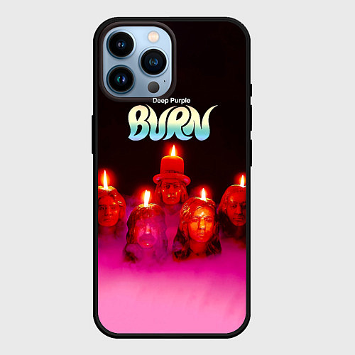 Чехол iPhone 14 Pro Max Deep Purple - Burn / 3D-Черный – фото 1