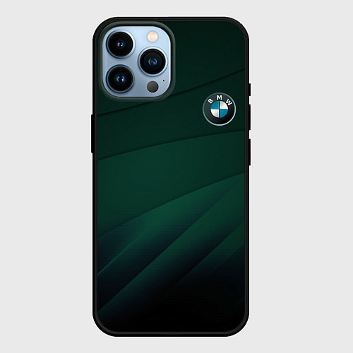 Чехол iPhone 14 Pro Max GREEN BMW / 3D-Черный – фото 1