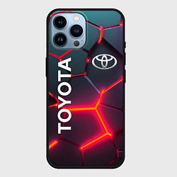 Чехол для iPhone 14 Pro Max TOYOTA 3D NEON ТОЙОТА 3Д ПЛИТЫ НЕОН, цвет: 3D-черный