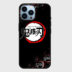 Чехол для iPhone 14 Pro Max КЛИНОК РАССЕКАЮЩИЙ ДЕМОНОВ БРЫЗГИ КРАСОК, цвет: 3D-черный