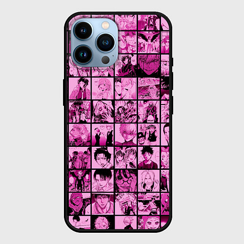 Чехол iPhone 14 Pro Max Anime soul manga / 3D-Черный – фото 1