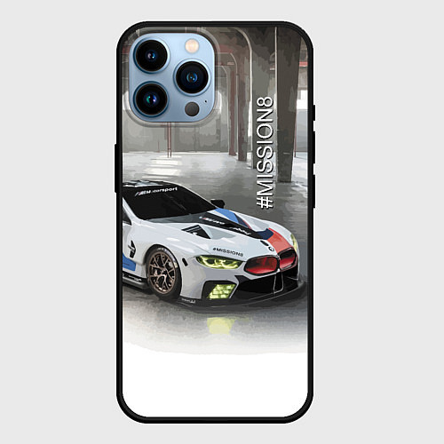 Чехол iPhone 14 Pro Max BMW Motorsport Mission 8 / 3D-Черный – фото 1