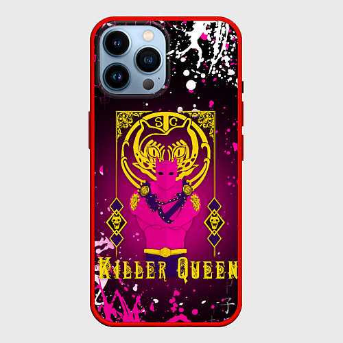 Чехол iPhone 14 Pro Max JOJO KILLER QUEEN КОРОЛЕВА УБИЙЦА / 3D-Красный – фото 1