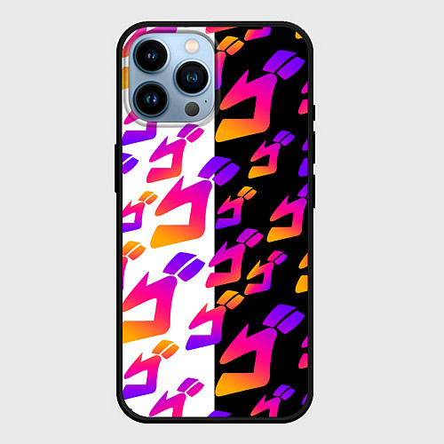 Чехол iPhone 14 Pro Max JOJO BIZARRE ADVENTURE ДЖО ДЖО УЗОР / 3D-Черный – фото 1