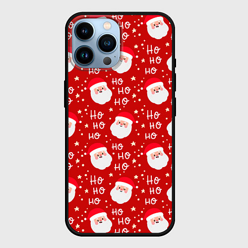 Чехол iPhone 14 Pro Max САНТА КЛАУС НОВЫЙ ГОД / 3D-Черный – фото 1