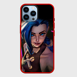Чехол для iPhone 14 Pro Max Jinx - Джинкс Паудер, цвет: 3D-красный