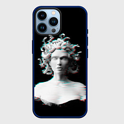 Чехол для iPhone 14 Pro Max Горгона медуза medusa gorgon, цвет: 3D-тёмно-синий
