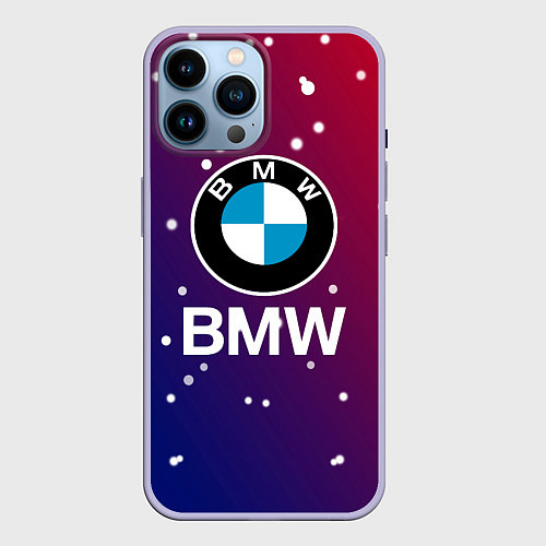 Чехол iPhone 14 Pro Max BMW Градиент Краска / 3D-Светло-сиреневый – фото 1