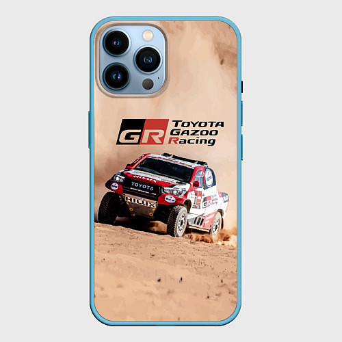 Чехол iPhone 14 Pro Max Toyota Gazoo Racing Desert Rally / 3D-Голубой – фото 1