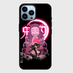 Чехол для iPhone 14 Pro Max НЕЗУКО КЛИНОК, РАССЕКАЮЩИЙ ДЕМОНОВ NEZUKO, цвет: 3D-черный