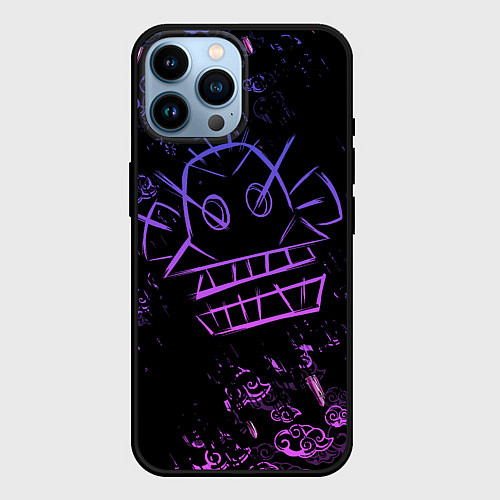 Чехол iPhone 14 Pro Max League Of Legends неон - Arcane neon / 3D-Черный – фото 1