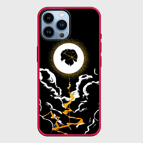 Чехол iPhone 14 Pro Max Дыхание грома - Клинок - Зеницу / 3D-Малиновый – фото 1