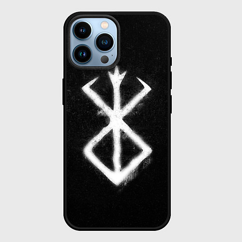 Чехол iPhone 14 Pro Max Берсерк гранж / 3D-Черный – фото 1