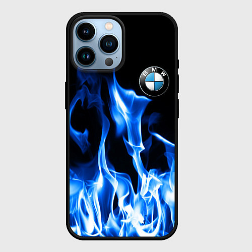 Чехол iPhone 14 Pro Max BMW fire / 3D-Черный – фото 1