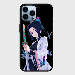 Чехол для iPhone 14 Pro Max Шинобу Кочо с клинком - demon slayer, цвет: 3D-черный