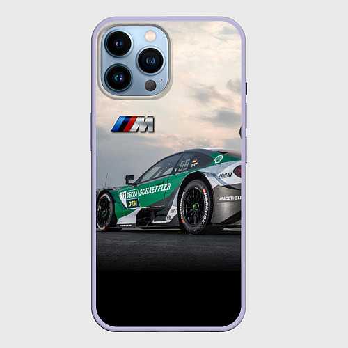 Чехол iPhone 14 Pro Max BMW M Power - Racing team - Motorsport / 3D-Светло-сиреневый – фото 1