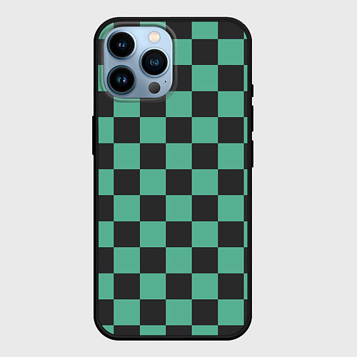 Чехол iPhone 14 Pro Max Танджиро Камадо клинок рассекающий демонов кимоно / 3D-Черный – фото 1