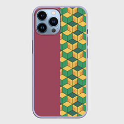 Чехол для iPhone 14 Pro Max Гию Томиока клинок рассекающий демонов кимоно, цвет: 3D-светло-сиреневый