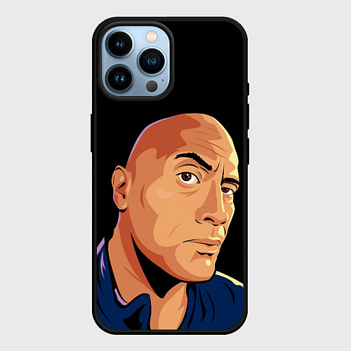 Чехол iPhone 14 Pro Max Дуэйн Джонсон бровь / 3D-Черный – фото 1