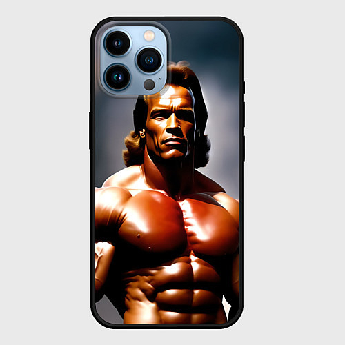 Чехол iPhone 14 Pro Max Арнольд Шварценеггер железный арни / 3D-Черный – фото 1