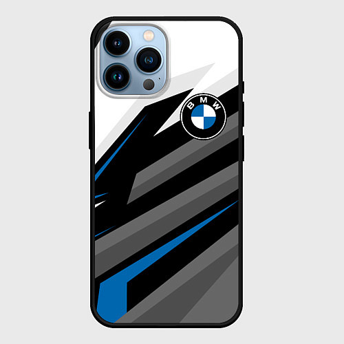 Чехол iPhone 14 Pro Max БМВ - спортивная униформа / 3D-Черный – фото 1