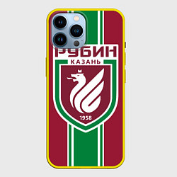 Чехол для iPhone 14 Pro Max Фк Рубин - Казань, цвет: 3D-желтый