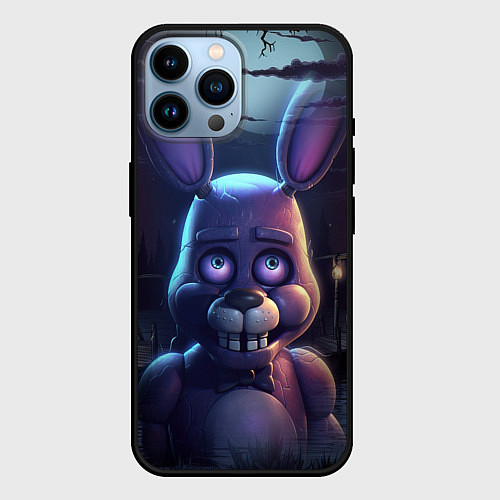 Чехол iPhone 14 Pro Max Bonnie FNAF / 3D-Черный – фото 1