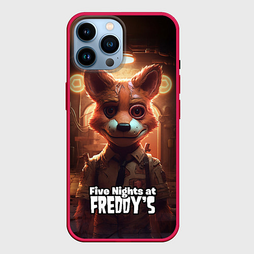 Чехол iPhone 14 Pro Max Мангл Фнаф / 3D-Малиновый – фото 1