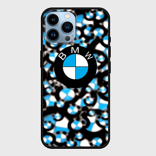 Чехол iPhone 14 Pro Max BMW sportlogo / 3D-Черный – фото 1