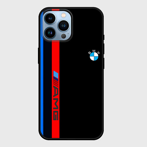 Чехол iPhone 14 Pro Max BMW amg sport / 3D-Черный – фото 1