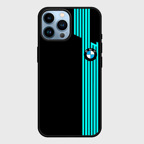 Чехол iPhone 14 Pro Max BMW sport line geometry / 3D-Черный – фото 1