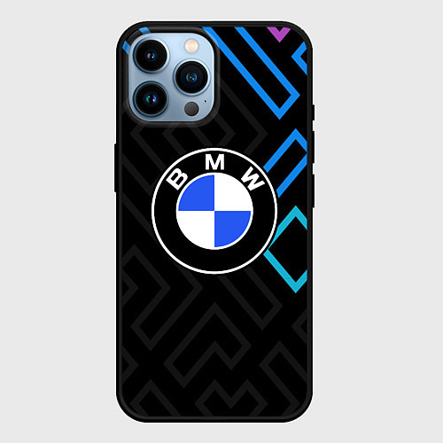 Чехол iPhone 14 Pro Max Bmw абстракция / 3D-Черный – фото 1