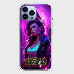 Чехол для iPhone 14 Pro Max League of Legends Kaisa Kda style, цвет: 3D-белый
