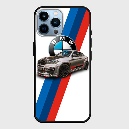 Чехол iPhone 14 Pro Max Немецкий кроссовер BMW X6 M / 3D-Черный – фото 1