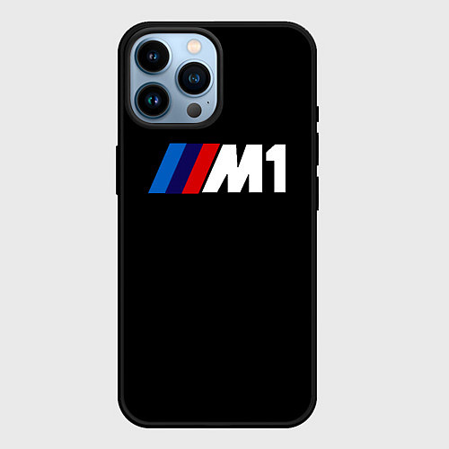 Чехол iPhone 14 Pro Max BMW m1 logo / 3D-Черный – фото 1
