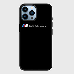 Чехол для iPhone 14 Pro Max BMW logo steel, цвет: 3D-черный