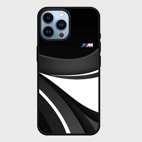 Чехол iPhone 14 Pro Max BMW M - монохромный / 3D-Черный – фото 1
