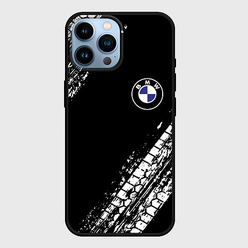 Чехол iPhone 14 Pro Max BMW : автомобильные текстуры шин / 3D-Черный – фото 1