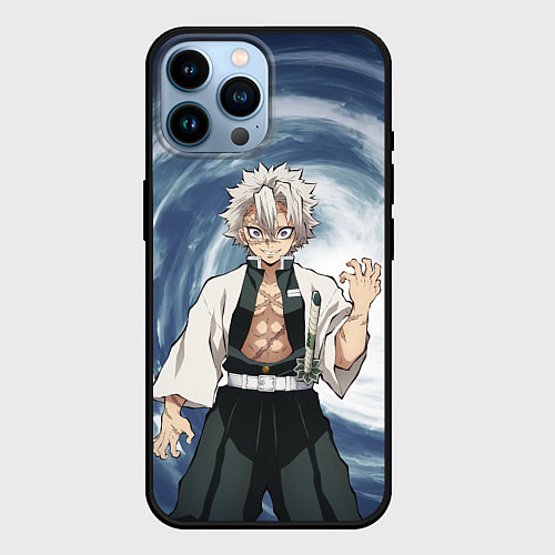 Чехол iPhone 14 Pro Max Столп Ветра Санеми Шинадзугава / 3D-Черный – фото 1