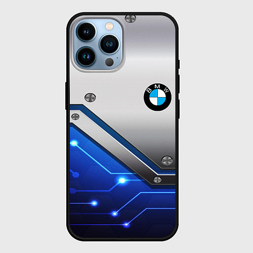 Чехол iPhone 14 Pro Max BMW geometry nano / 3D-Черный – фото 1
