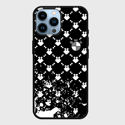 Чехол iPhone 14 Pro Max BMW gussi steel / 3D-Черный – фото 1