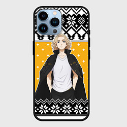 Чехол для iPhone 14 Pro Max Свитер новогодний Майки, цвет: 3D-черный