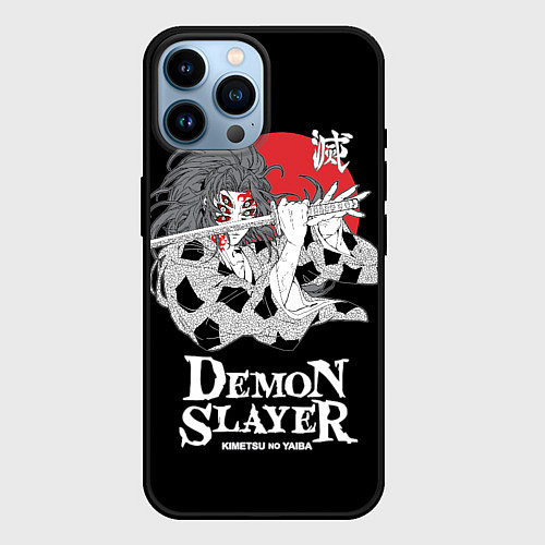 Чехол iPhone 14 Pro Max Кокушибо Тсугикуни демон / 3D-Черный – фото 1